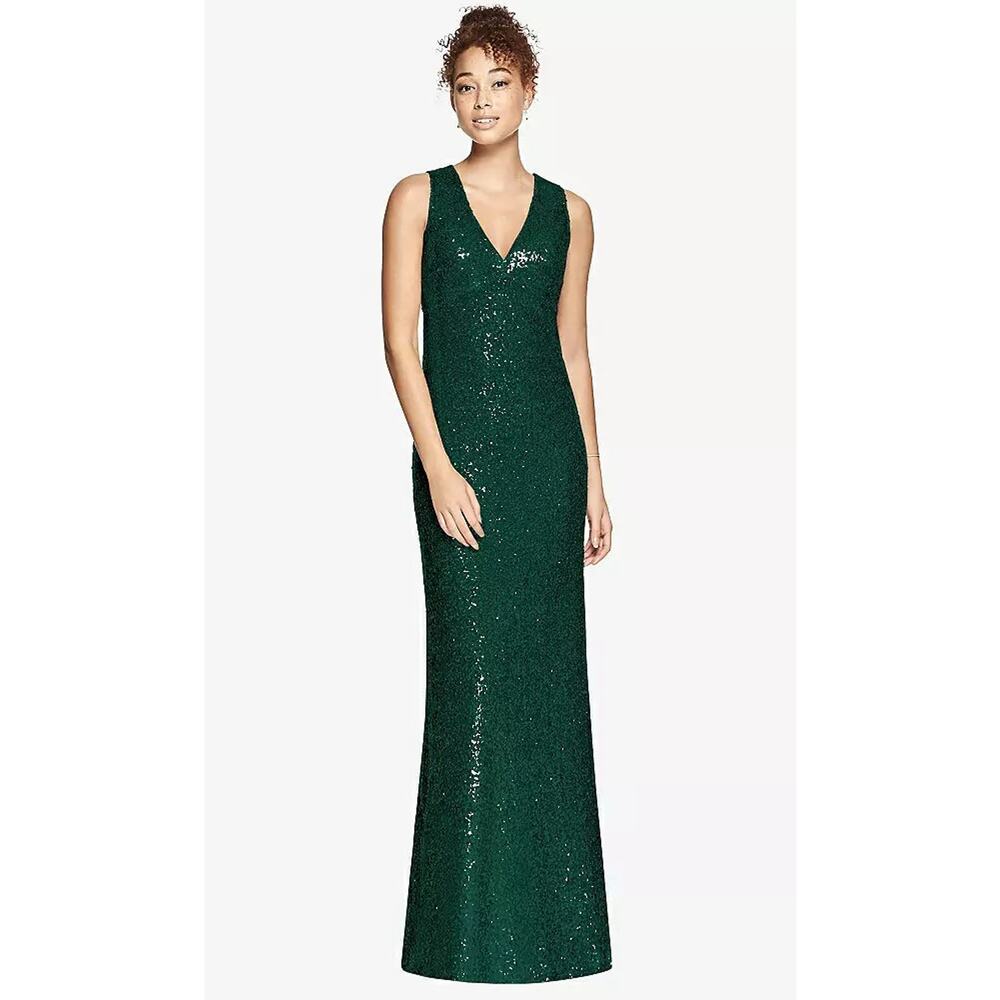 Dessy Hunter Green Sequin Dress